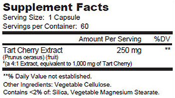 ANSSS Tart Cherry Supplement Facts